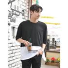 Two-tone Lettering Oversized T-shirt