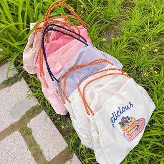 Embroidered Lightweight Tote Bag