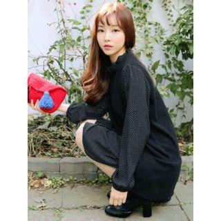 Polka Dot-panel Dress