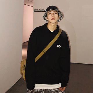 Collared Lettering Sweater