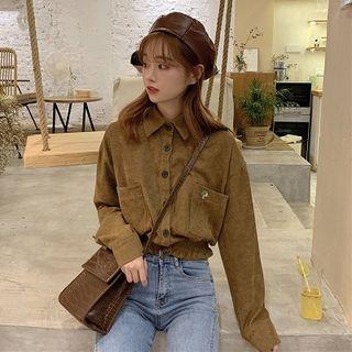 Corduroy Button Jacket As Shown In Figure - One Size