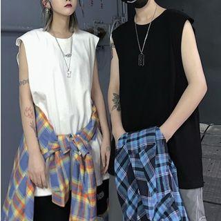 Couple Matching Plain Sleeveless Tank Top