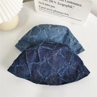 Rhinestone Denim Bucket Hat