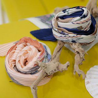 Patterned Pleated Scarf