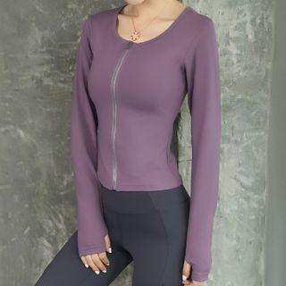Long-sleeve Zip-up Sports T-shirt