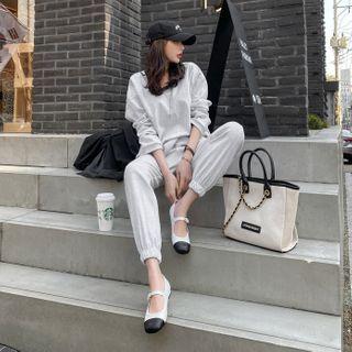 Plain Basic Sweatsuit Set (3 Pcs)