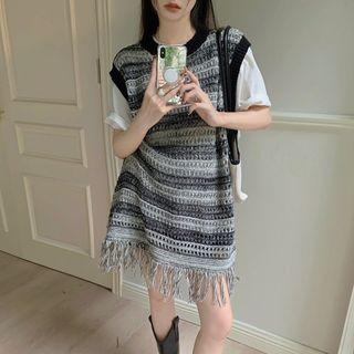 Sweater Vest / Short-sleeve Print T-shirt