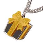 Sweet Yellow Glitter Present Chain Silver Necklace