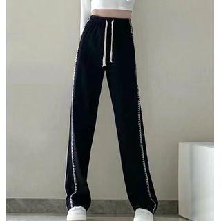 Contrast Stitch Wide Leg Pants (various Designs)