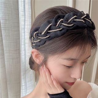 Rhinestone Woven Fabric Headband