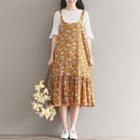 Strappy Floral Jumper Midi Dress