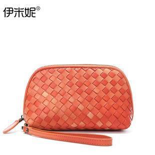 Lambskin Woven Pouch