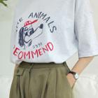 Dog Print Loose-fit T-shirt