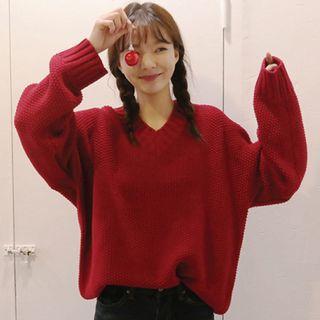 V-neck Boxy Sweater