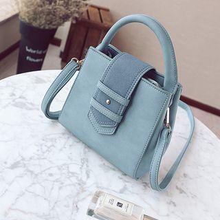 Faux-leather Belted Cross Bag