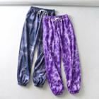High-waist Tie-dyed Drawstring Sweatpants