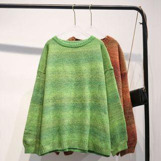 Multi-color Long-sleeve Knit Top