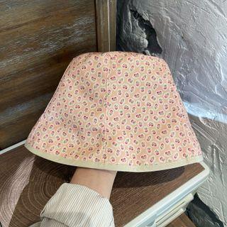Cherry Bucket Hat Floral - Pink & Red - One Size