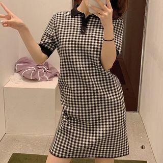 Plaid Polo Dress