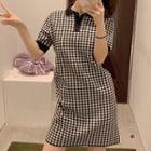 Plaid Polo Dress