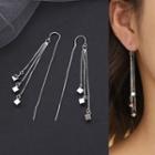 Cube Fringed Sterling Silver Earring 1 Pair - Silver - One Size