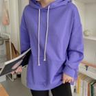 Plus Size Basic Loose-fit Hoodie