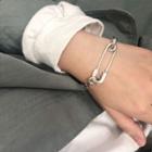 Safety Pin Bracelet Sl0494 - Silver - One Size