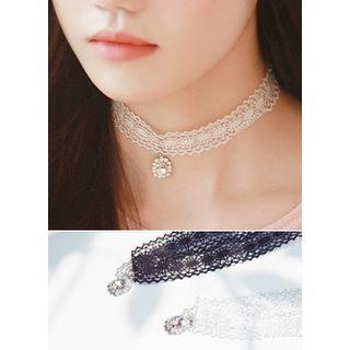 Rhinestone Fabric Choker
