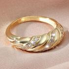 Rhinestone Ring 01 - Gold - One Size