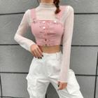 Mock Two-piece Cropped Blouse