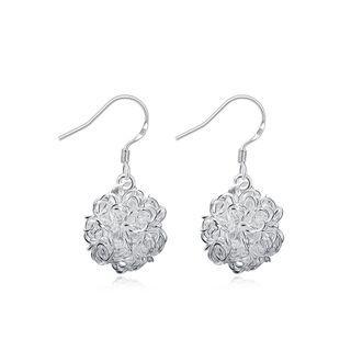 Simple And Fashion Round Sphere Earrings Silver - One Size