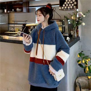 Color Block Hoodie / Bell-sleeve Top