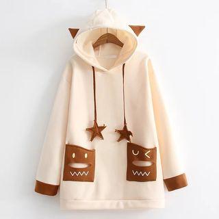 Pocketed Color Block Hoodie