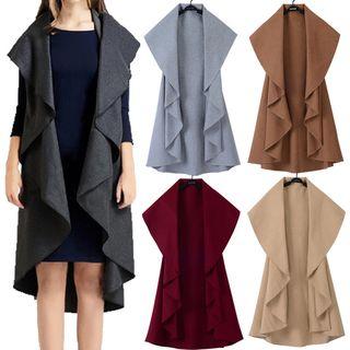 Sleeveless Open-front Vest