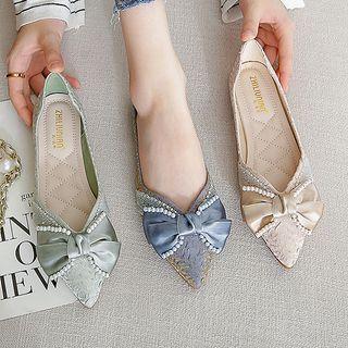 Faux Pearl Dorsay Flats