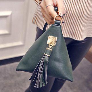 Tasseled Triangular Pouch