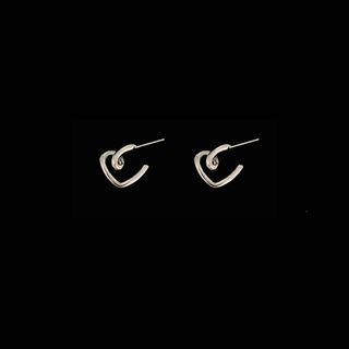 Heart Wirework Alloy Earring 1 Pair - Silver - One Size