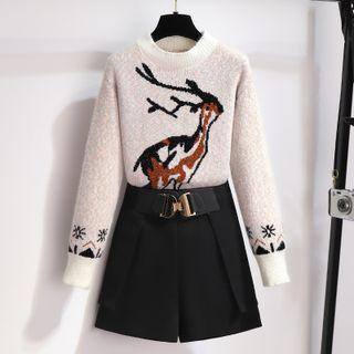 Jacquard Sweater / Shorts / Set
