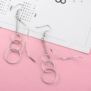 Hoop Swirl Alloy Dangle Earring