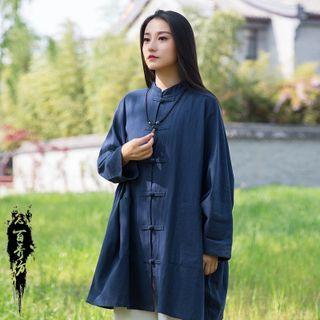 Linen Frog Buttoned Jacket