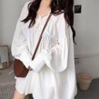 Loose Fit Blouse White - One Size