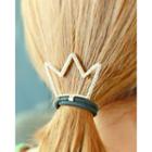 Rhinestone-crown Elastic Hair Tie