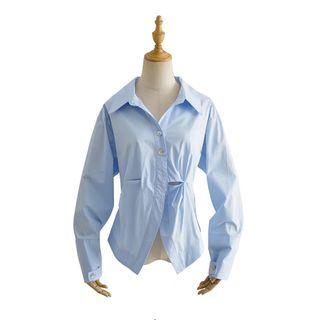 Irregular Open-collar Shirt
