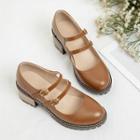 Double Strap Chunky Heel Mary Jane Shoes