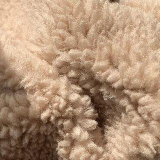 Buckle-neck Contrast-trim Sherpa-fleece Coat