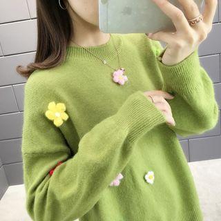 Flower-detailed Sweater