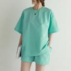 Set: Drawstring-hem T-shirt + Shorts