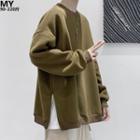 Plain Zip-side Sweatshirt