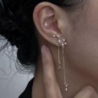 Star Rhinestone Asymmetrical Alloy Dangle Earring