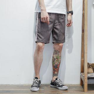 Drawstring Stripe-side Basic Shorts